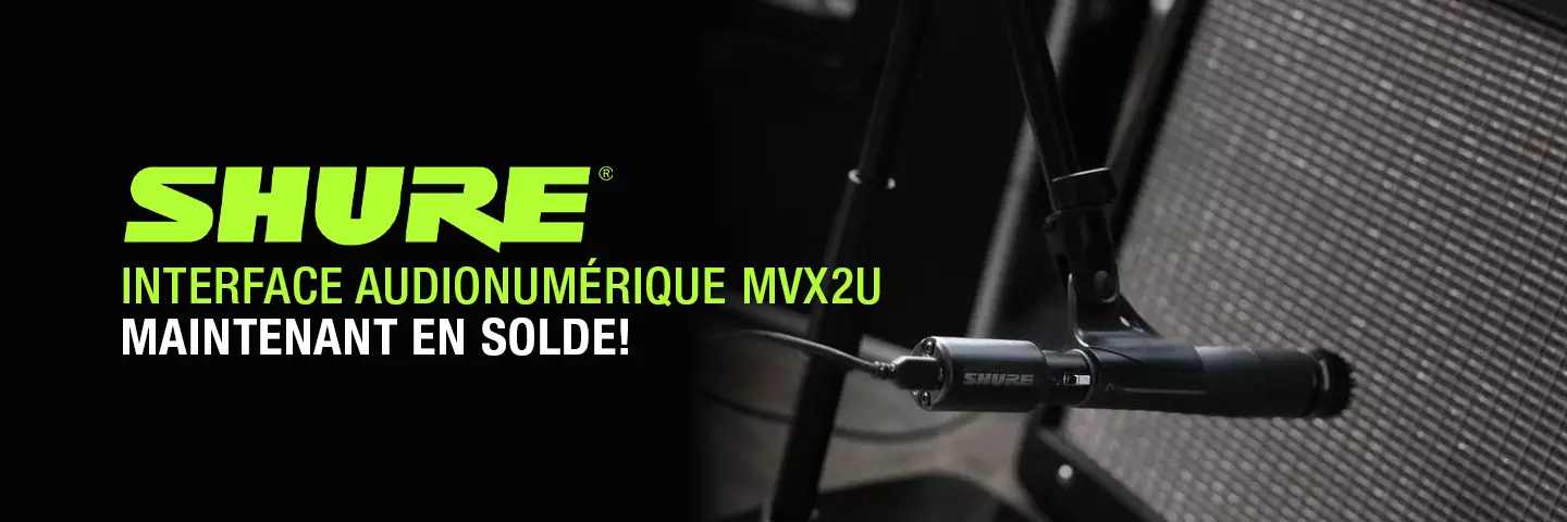 Obtenez 20 $ de rabais � l�achat d�une interface audionum�rique Shure MVX2U
